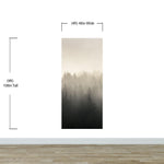 Misty Pine Forest Wall Mural. Peaceful Foggy Morning Scenery. #6122