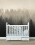 Misty Pine Forest Wall Mural. Peaceful Foggy Morning Scenery. #6122