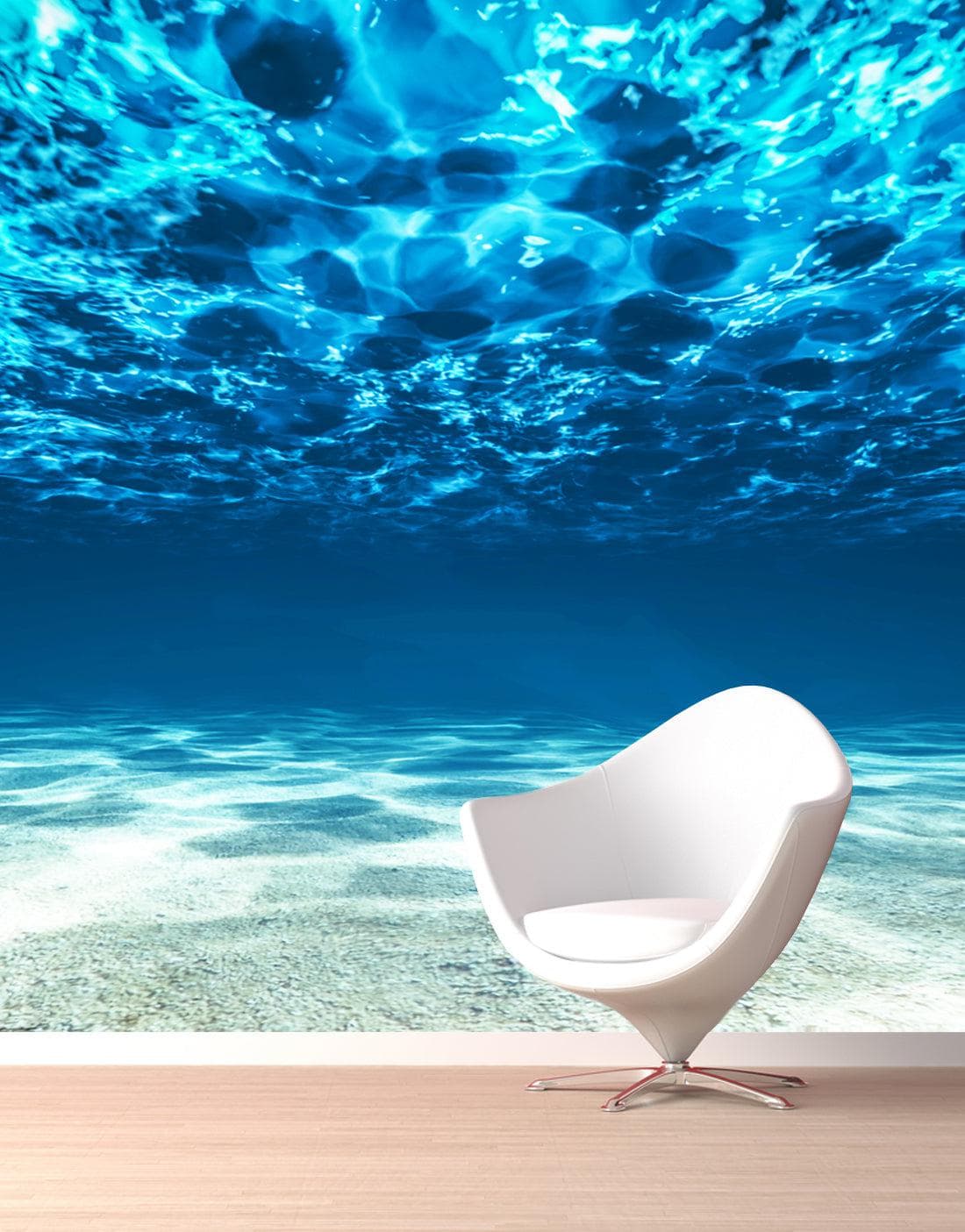 Underwater Wallpaper. View of Tropical Beach Wall Mural #6124