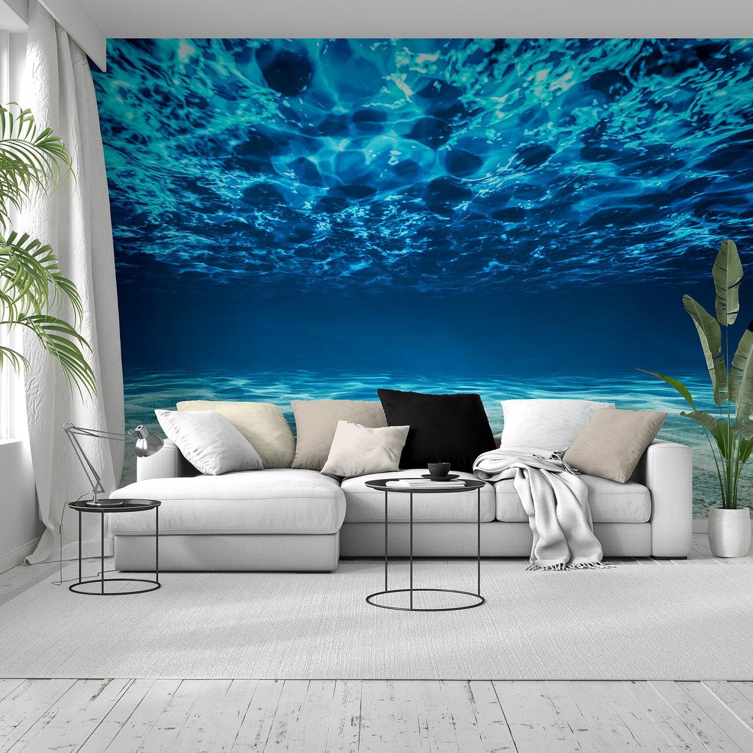 Underwater Wallpaper. View of Tropical Beach Wall Mural #6124
