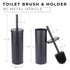 Toilet Brush and Holder (Matte Black Finish)