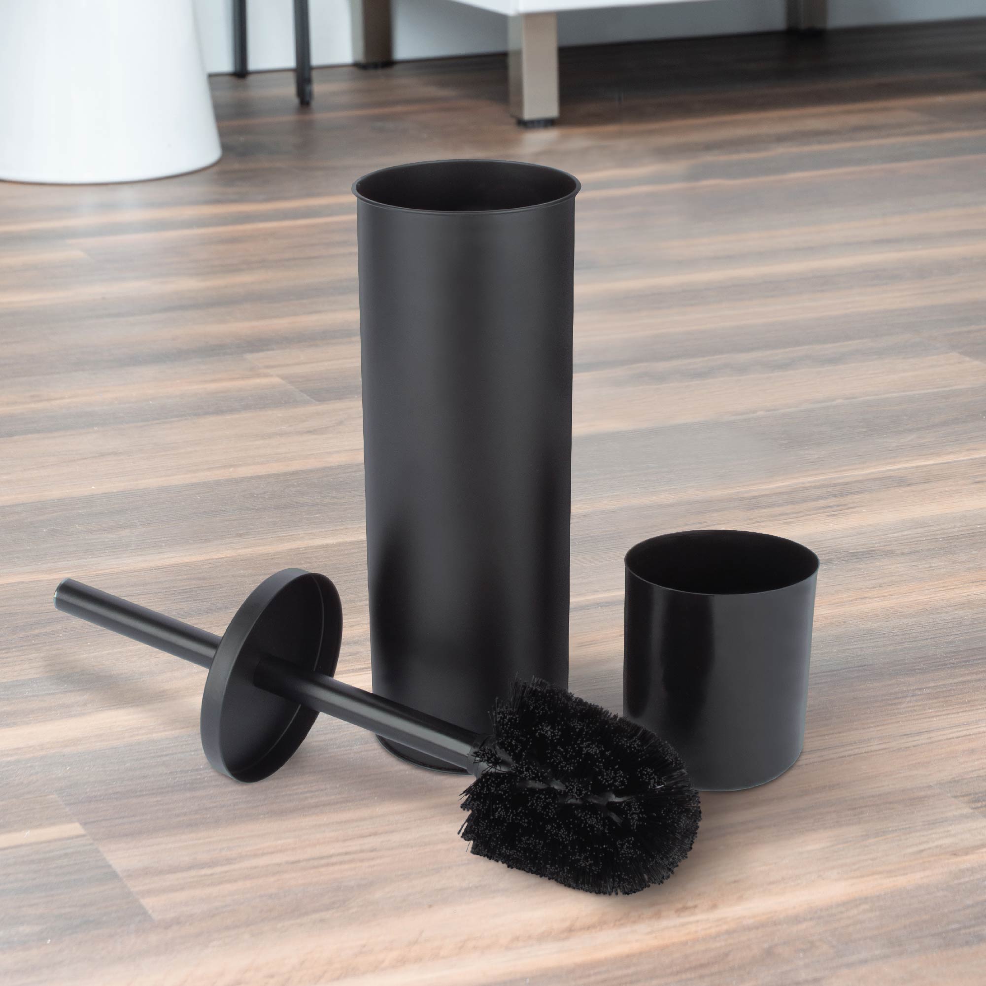 Toilet Brush and Holder (Matte Black Finish)