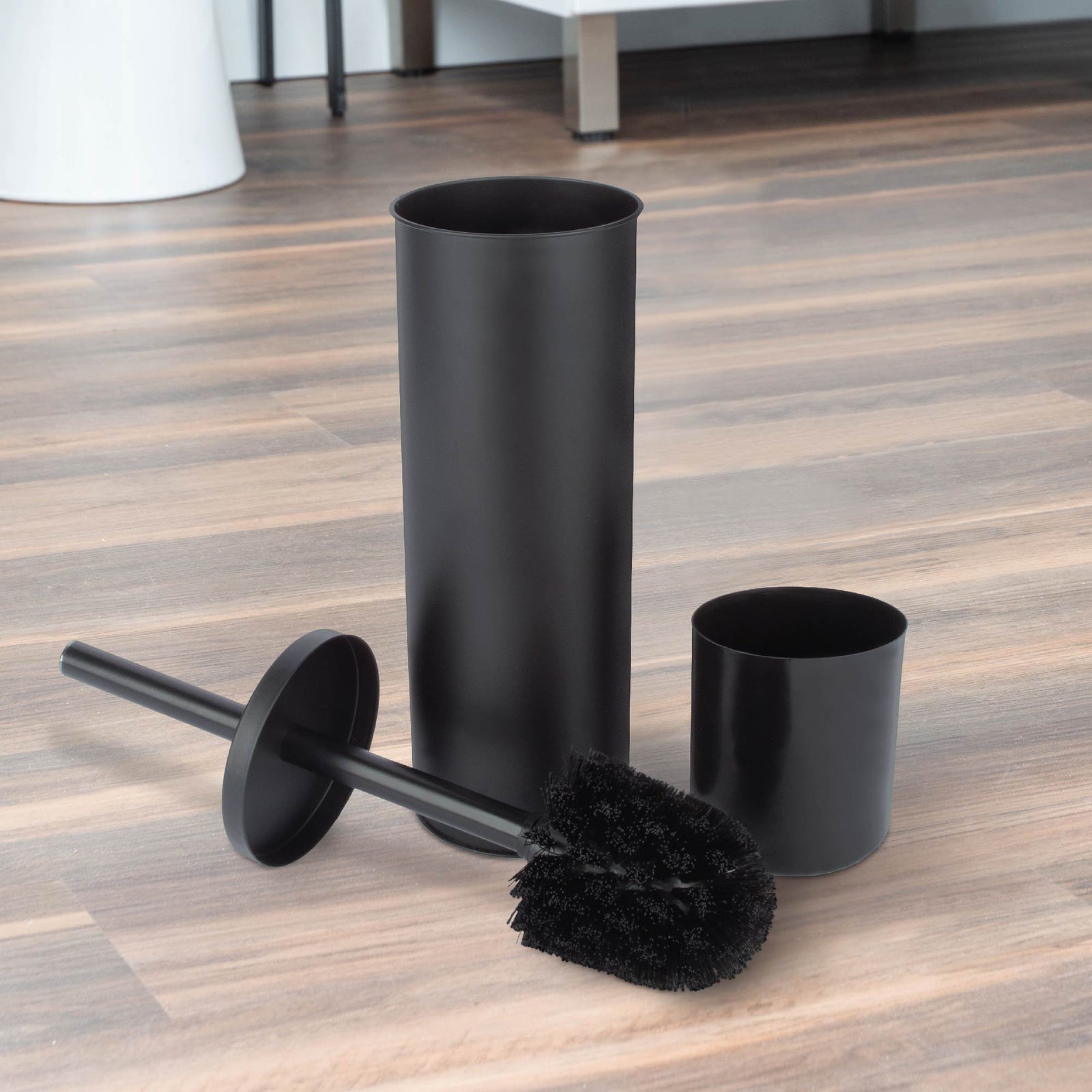 Toilet Brush and Holder (Matte Black Finish)
