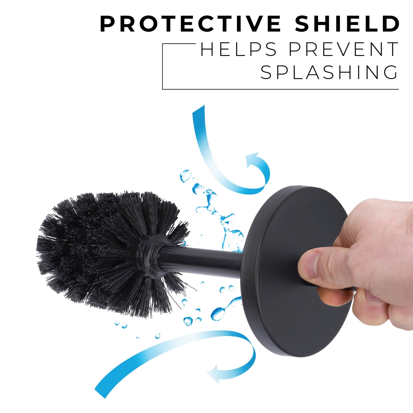 Toilet Brush and Holder (Matte Black Finish)