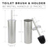 Toilet Brush and Holder, 2-Pack (Brushed Nickel Finish)