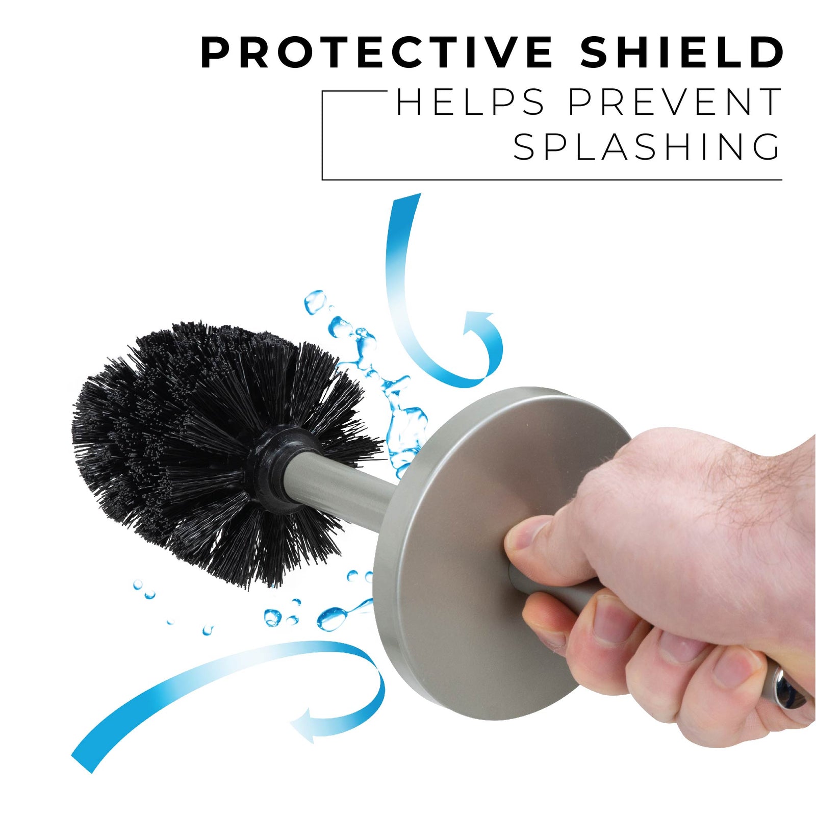 Toilet Brush and Holder, 2-Pack (Brushed Nickel Finish)