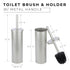 Toilet Brush and Holder (Brushed Nickel Finish)