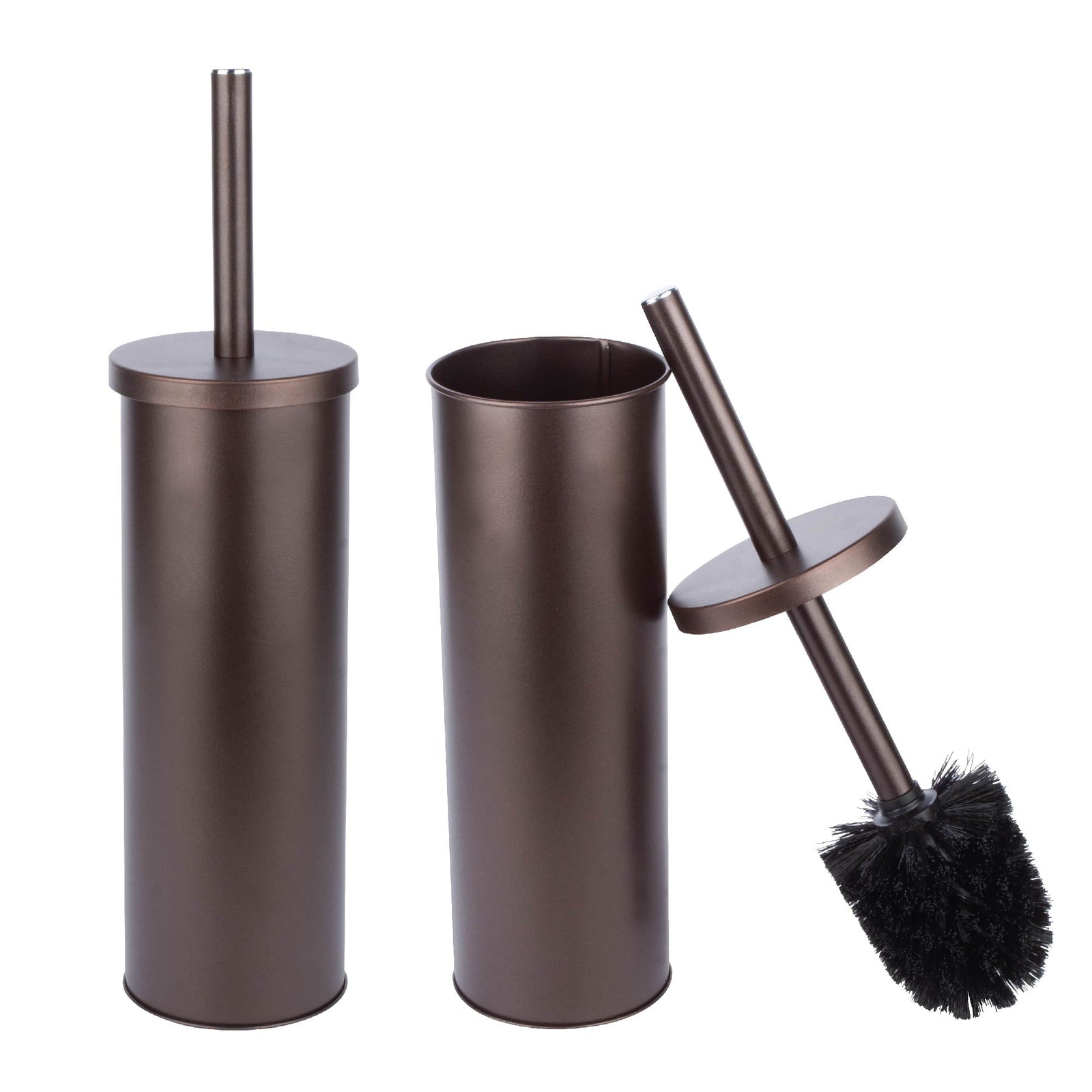 Toilet Brush and Holder, 2-Pack (Bronze Finish)