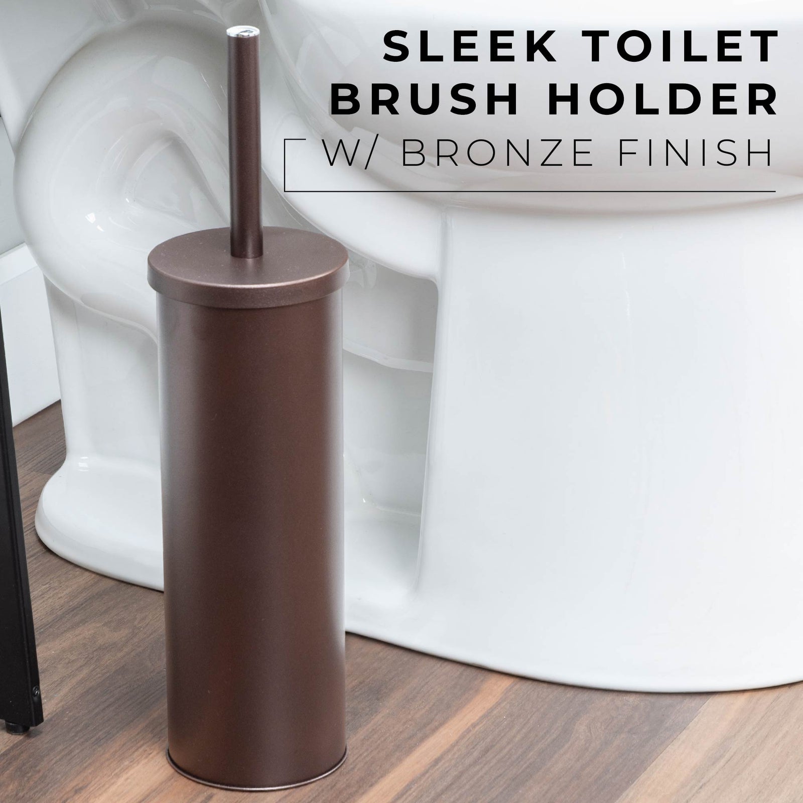 Toilet Brush and Holder (Bronze Finish)