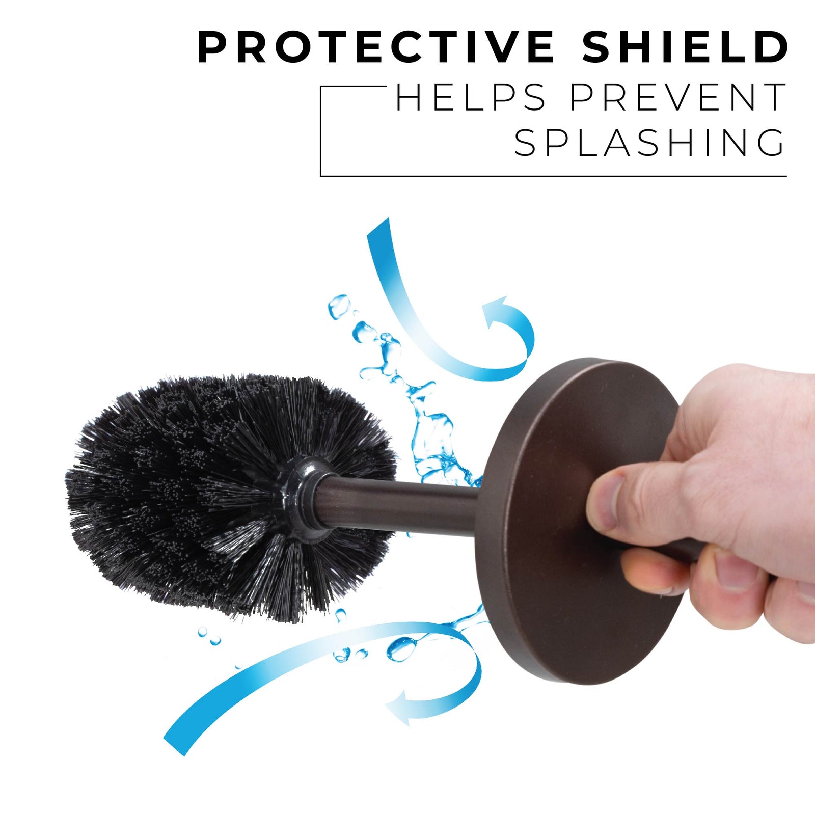 Toilet Brush and Holder (Bronze Finish)