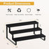 Giikin 3 Tier Spice Rack, Cabinet Organizer Shelf, Wooden Spice Rack for Countertop, Kitchen Counter Storage Shelves Cupcake Stand Holder Display Stand, Black