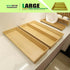 2-Piece V-Shaped Bamboo Drawer Organizer - Ideal for Kitchen's Large Long Tableware, Cooking Utensils, Flatware, Silverware - Wood Storage Box for Home, Bedroom, Bathroom (19.6"x12.4" & 19.6"x7.8")