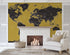 GOLD World Map Wall Mural. #6135