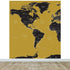GOLD World Map Wall Mural. #6135