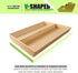 V-Shaped Bamboo Drawer Organizer Set of 3, Kitchen Large and Long Utensil Plate, Flatware & Silverware Storage Box, Wood Drawer Organizer for Bedroom, Living Room (19.6"x5.7" & 7.8" & 12.4")