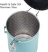 TEDSWAIT Coffee Canisters Airtight Coffee Bean Storage Container Kitchen Stainless Steel Food Storage Container with Scoop Date Tracker & CO2 Valve 61Fl Oz (Lake Blue)