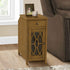 Accent Side Table, Storage Drawer, Traditional - Taupe