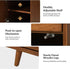 HULALA HOME End Table with Drawer Set of, Modern End Table with USB Ports and Outlets, Wooden Side Table with Storage-Acorn