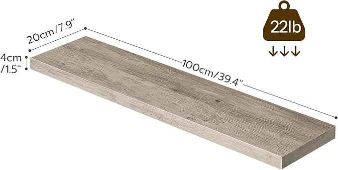 HOOBRO Floating Shelves for Wall, Wall Mounted Shelf Set of 2, 39.4