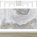 White Marble Stone Granite Slate Peel and Stick Wallpaper | Removable Wall Mural #6180