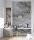 White Marble Stone Granite Slate Peel and Stick Wallpaper | Removable Wall Mural #6180
