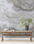 White Marble Stone Granite Slate Peel and Stick Wallpaper | Removable Wall Mural #6180