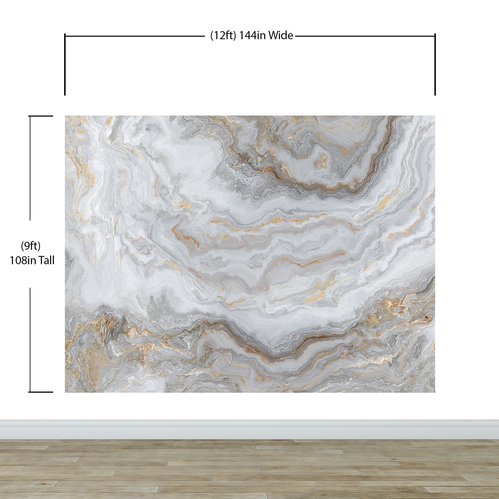 White Marble Stone Granite Slate Peel and Stick Wallpaper | Removable Wall Mural #6180