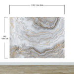 White Marble Stone Granite Slate Peel and Stick Wallpaper | Removable Wall Mural #6180