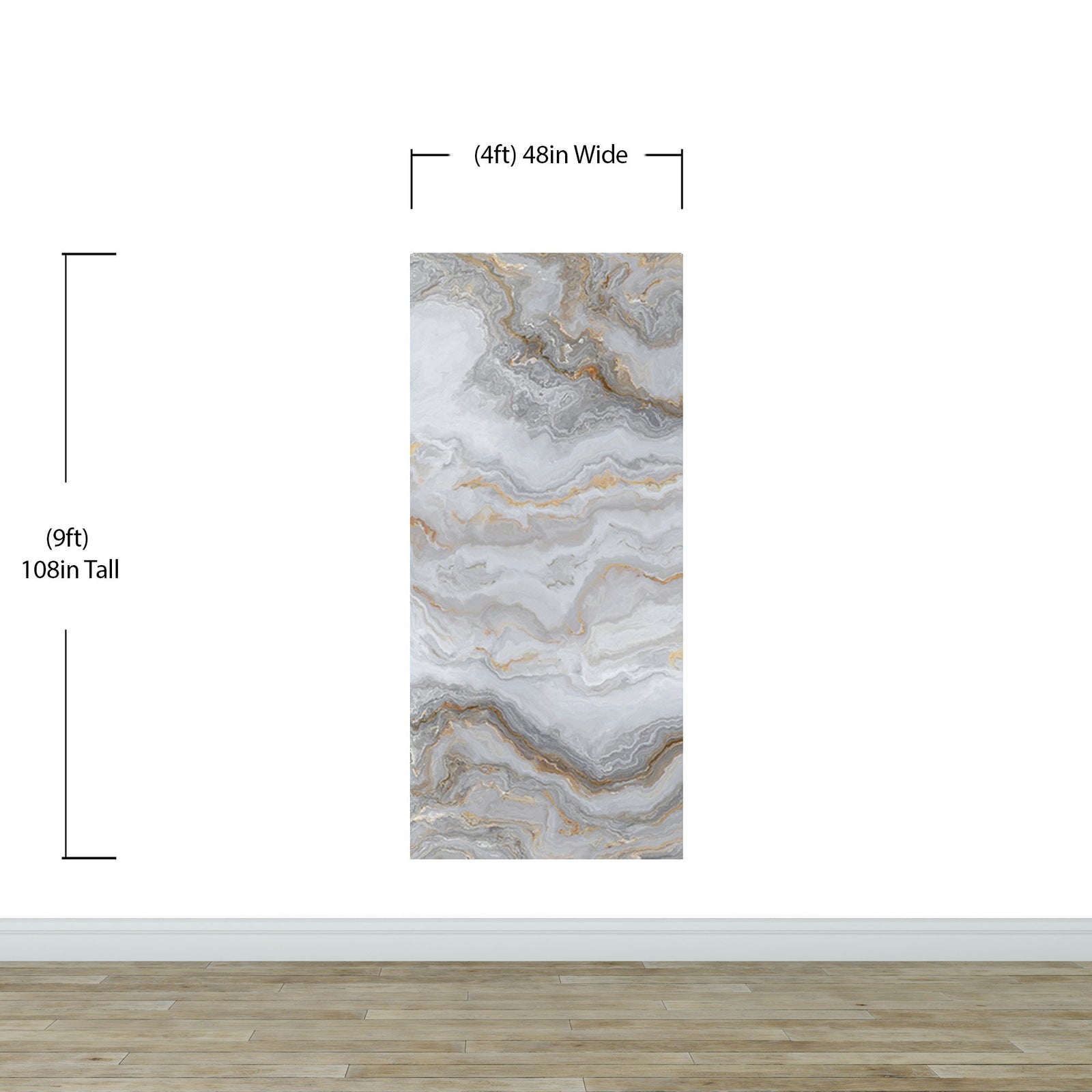 White Marble Stone Granite Slate Peel and Stick Wallpaper | Removable Wall Mural #6180