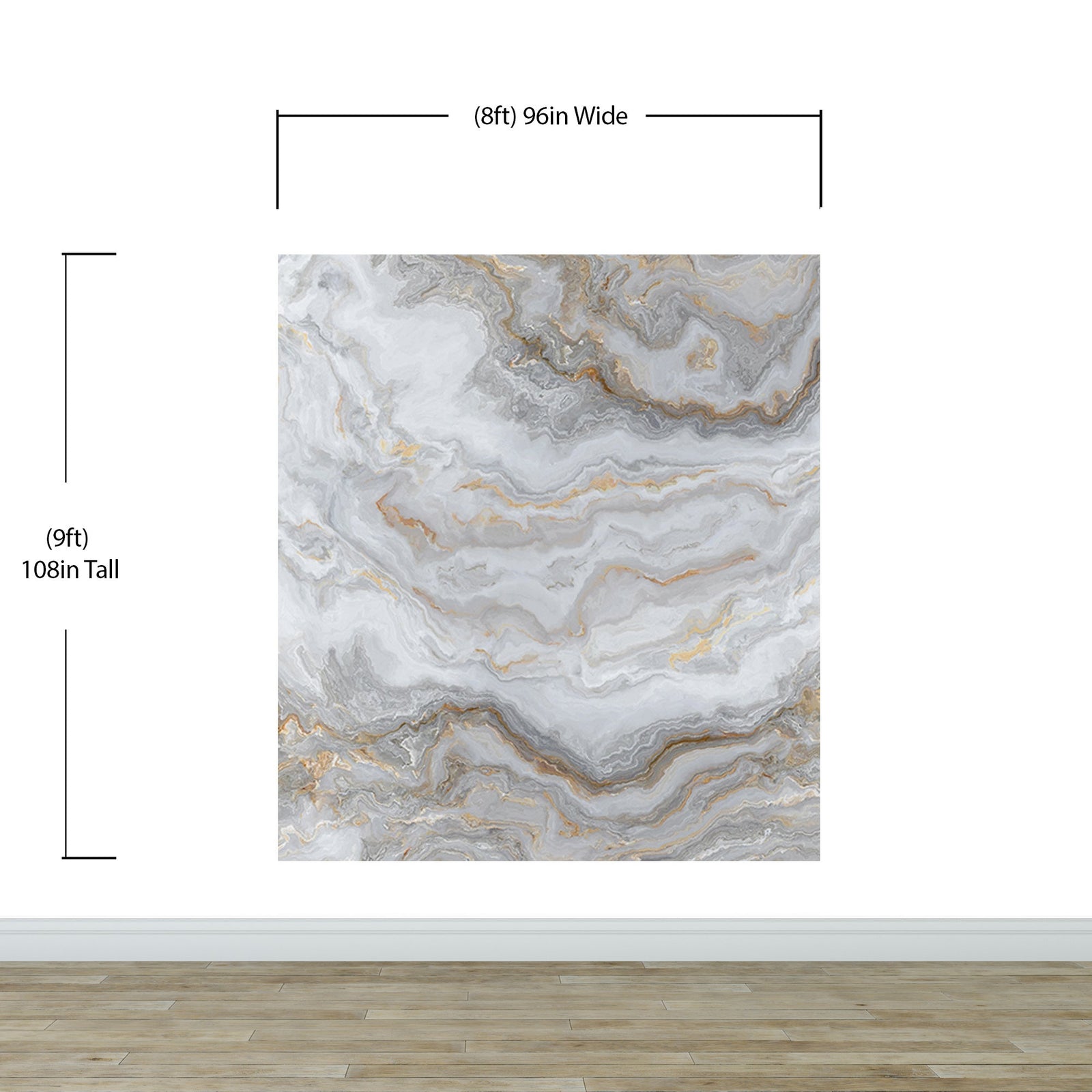 White Marble Stone Granite Slate Peel and Stick Wallpaper | Removable Wall Mural #6180