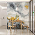 Gray and Gold Marble Stone Quartz Mural Wall Sticker #6190