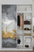 Gray and Gold Marble Stone Quartz Mural Wall Sticker #6190