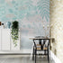 Pastel Botanical Nature Wallpaper Mural. Leafs and Flowers Design. #6195