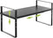 Expandable Cabinet Shelf Organizer Rack, Stackable Kitchen Counter Storage Shelves Stand, Adjustable Height Pantry Shelf Spice Rack (Black, 1 Pack)