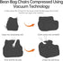Bean Bag Chair with Filler, Bean Bag Sofa with Tufted Soft Stuffed Filling, Fluffy and Lazy Sofa, Comfy Cozy BeanBag Chairs with Memory Foam for Dorm, Apartment, Living Room (Black)