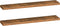 HOOBRO Floating Shelves for Wall, Wall Mounted Shelf Set of 2, 55" Hanging Shelf with Invisible Brackets, for Wall in Bathroom, Bedroom, Toilet, Kitchen, Living Room, Office, Rustic Brown BF140BJP201