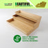 V-Shaped Bamboo Drawer Organizer Set of 3, Kitchen Large and Long Utensil Plate, Flatware & Silverware Storage Box, Wood Drawer Organizer for Bedroom, Living Room (19.6"x5.7" & 7.8" & 12.4")