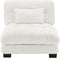 Armless Sofa W/1 Pillow - White
