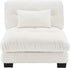 Armless Sofa W/1 Pillow - White