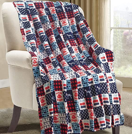 Decor & More American Pride Collection Microplush Throw Blanket (50