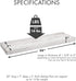 Urban Legacy Reclaimed Barnwood Planks | Floating Shelves for Wall w/Flush Mount Shelf Bracket Set Included | Set of 2 (White Wash, 30"x7"x 2")