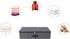 2PCS Foldable Under Bed Storage Box with Plastic Support Liner, Handles, Zipper lid, Blankets Clothes Comforters Storage Bin Organizer for Bedroom and Closet, 29×15×7inch, Black Grey