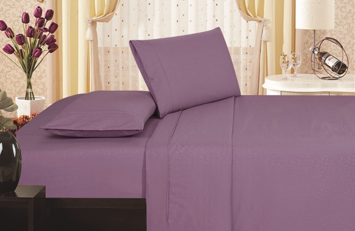 Decor & More 1800 Series Vine Embossed Sheet Set