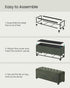 SONGMICS Velvet Storage Ottoman Bench, Foot Rest with Legs, 15.7 x 43 x 15.7 Inches, End of Bed Bench, Storage Chest, Load up to 660 lb, for Living Room, Bedroom, Entryway, Forest Green ULSF089C01