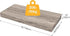 HOOBRO Floating Shelves for Wall, Wall Mounted Shelf Set of 2, 15.7" Hanging Shelf with Invisible Brackets, for Wall in Bathroom, Bedroom, Toilet, Kitchen, Living Room, Office, Greige BG40BJ01