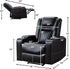 CANMOV Electric Power Recliner Chair Set of 2, Breathable Leather Home Theater Seating with Hidden Arm Storage, Power Recliner Chair for Living Room with USB Ports and Cup Holders,Black