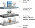 Sorbus Floating Shelves - 3 Pack 16 Inch Rustic Grey Blue Rustic Wall Shelves for Bedroom, Kitchen, Living Room, Bathroom Shelves, Home Decor, Office - Floating Shelf for Trophies, Frames