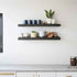 Urban Legacy Reclaimed Barnwood Planks | Floating Shelves for Wall w/Flush Mount Shelf Bracket Set Included | Set of 2 (Coffee Bean, 40"x 4.5"x 2")