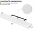 Fun Memories 55 Inch Floating Shelves - 9 Inch Deep Rustic Wooden Wall Shelves - Extra Deeper & Thicker Wall Mounted Storage Shelf for Living Room, Kitchen, Farmhouse - 55" W x 9" D x 1.8" H - White