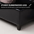 HOMCOM 51" Ottoman Storage Bench, Faux Leather Storage Chest with Lift Top, Tufted Ottoman for Living Room, Entryway, Black